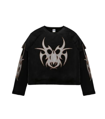 Chew Forever Black on Black Rose Gold Studded Roach Longsleeve 700x793 1