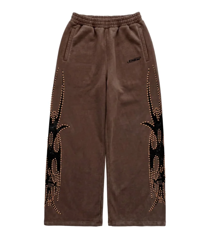 Chew Forever Brown Rose Gold Studded Sweatpants 700x793 1 Chew Forever Brown Rose Gold Studded Sweatpants 700x793 1