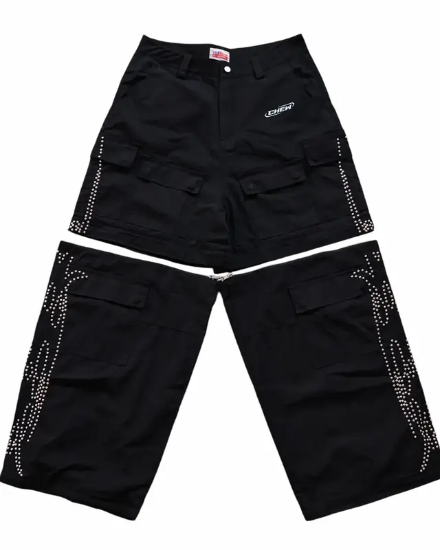 Chew Forever Studded Convertible Black Pants Chew Forever Studded Convertible Black Pants