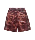 Chew Forever Studded Red Reptilian Shorts scaled 1